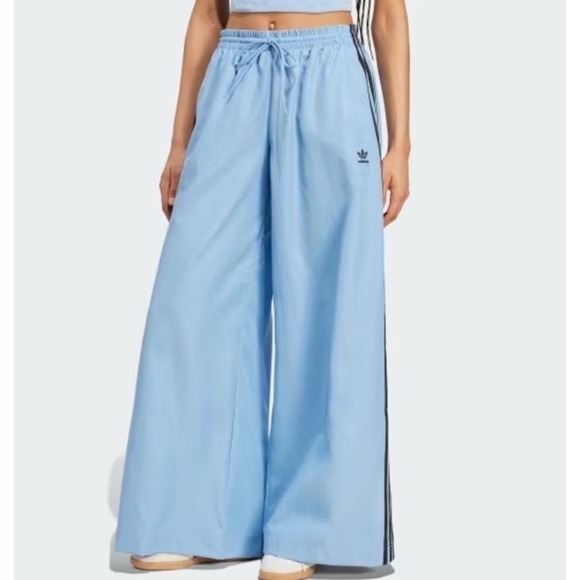adidas Pants - ADIDAS Originals Women Medium  Adicolor Firebird Oversized Track Pants Ash Blue
